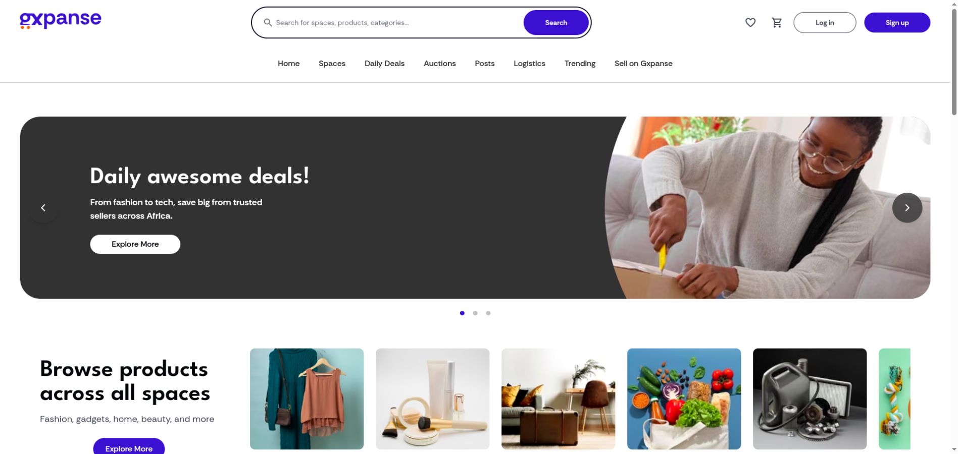 Gxpanse website screenshot